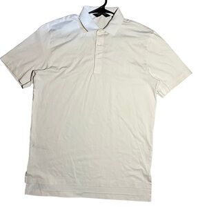 Men’s Polo Ralph Lauren Polo Shirt Size Medium White preppy golf short sleeve